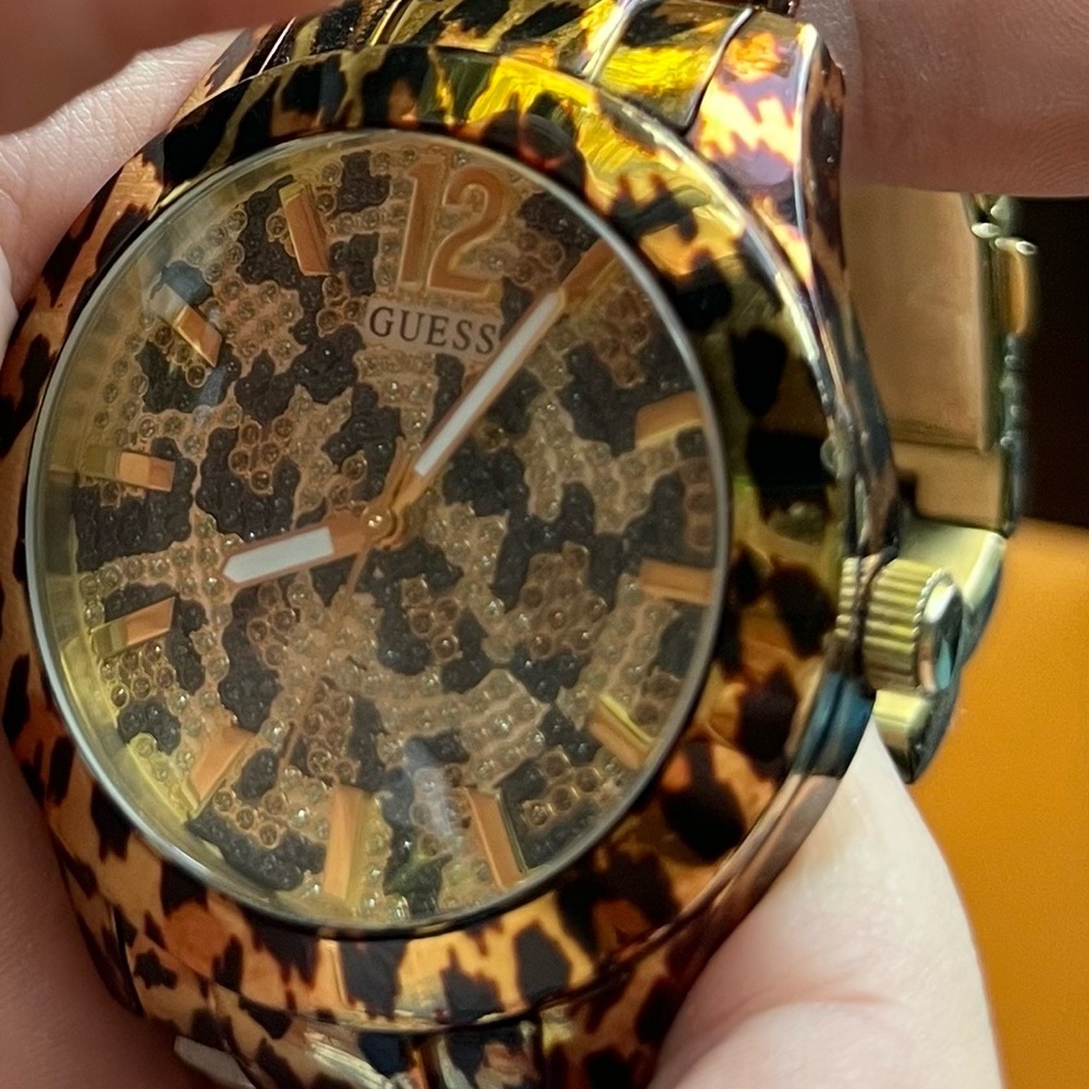 Guess Women’s Leopard Print Watch - Picture 7 of 10